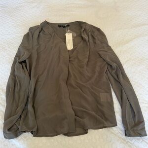 Stylish Taupe Long Sleeve Blouse